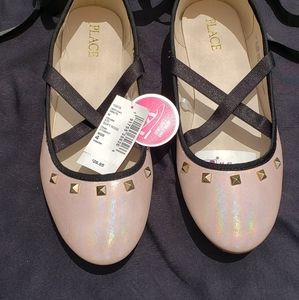 NWT Ballet pink studded ballet flats